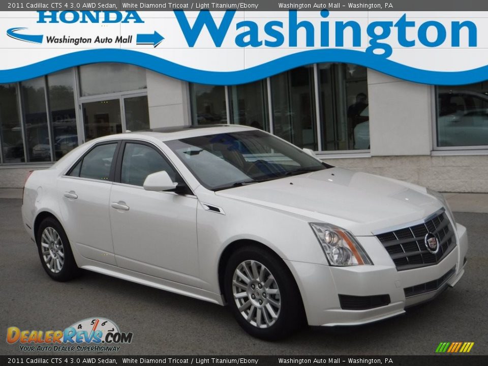 2011 Cadillac CTS 4 3.0 AWD Sedan White Diamond Tricoat / Light Titanium/Ebony Photo #1