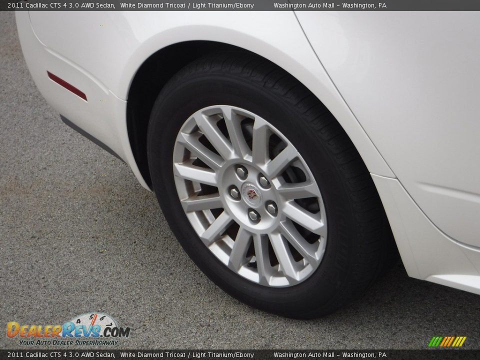 2011 Cadillac CTS 4 3.0 AWD Sedan White Diamond Tricoat / Light Titanium/Ebony Photo #3