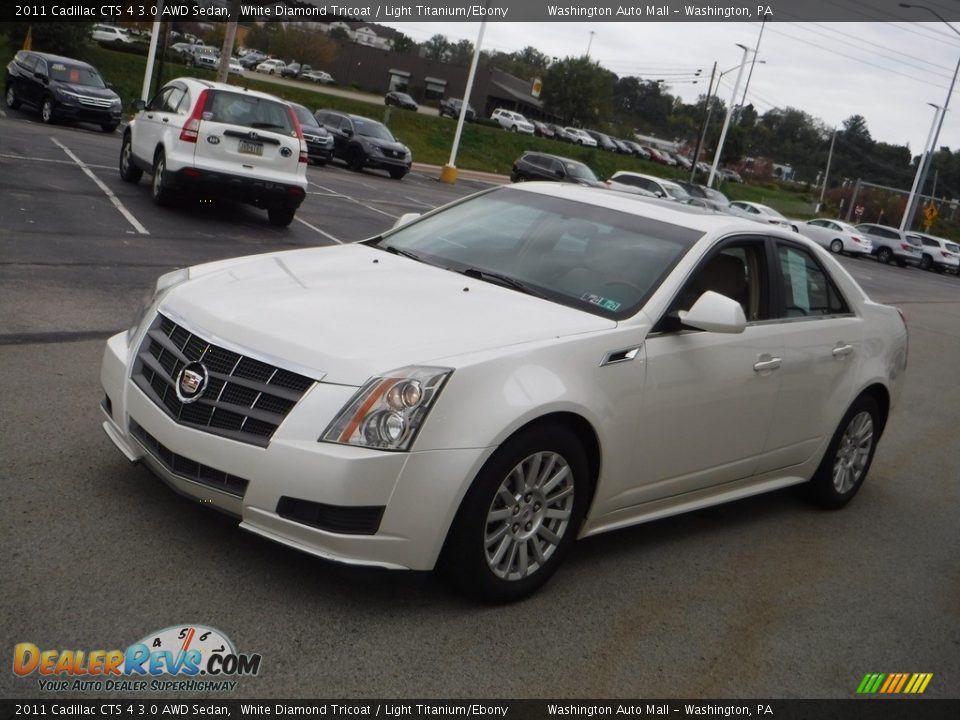 2011 Cadillac CTS 4 3.0 AWD Sedan White Diamond Tricoat / Light Titanium/Ebony Photo #6