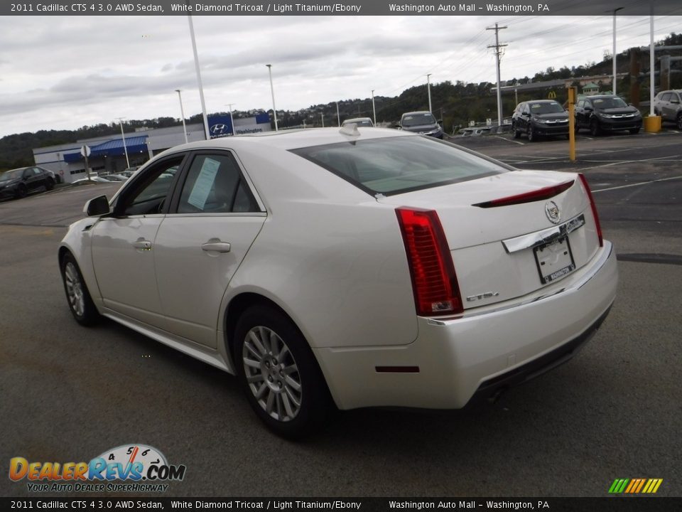 2011 Cadillac CTS 4 3.0 AWD Sedan White Diamond Tricoat / Light Titanium/Ebony Photo #8