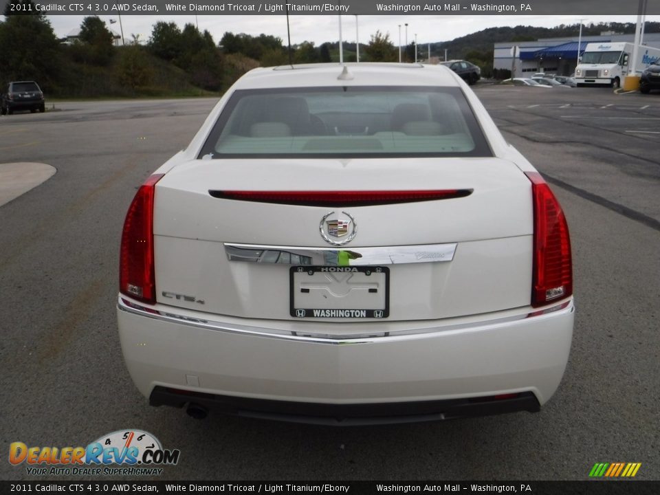 2011 Cadillac CTS 4 3.0 AWD Sedan White Diamond Tricoat / Light Titanium/Ebony Photo #9