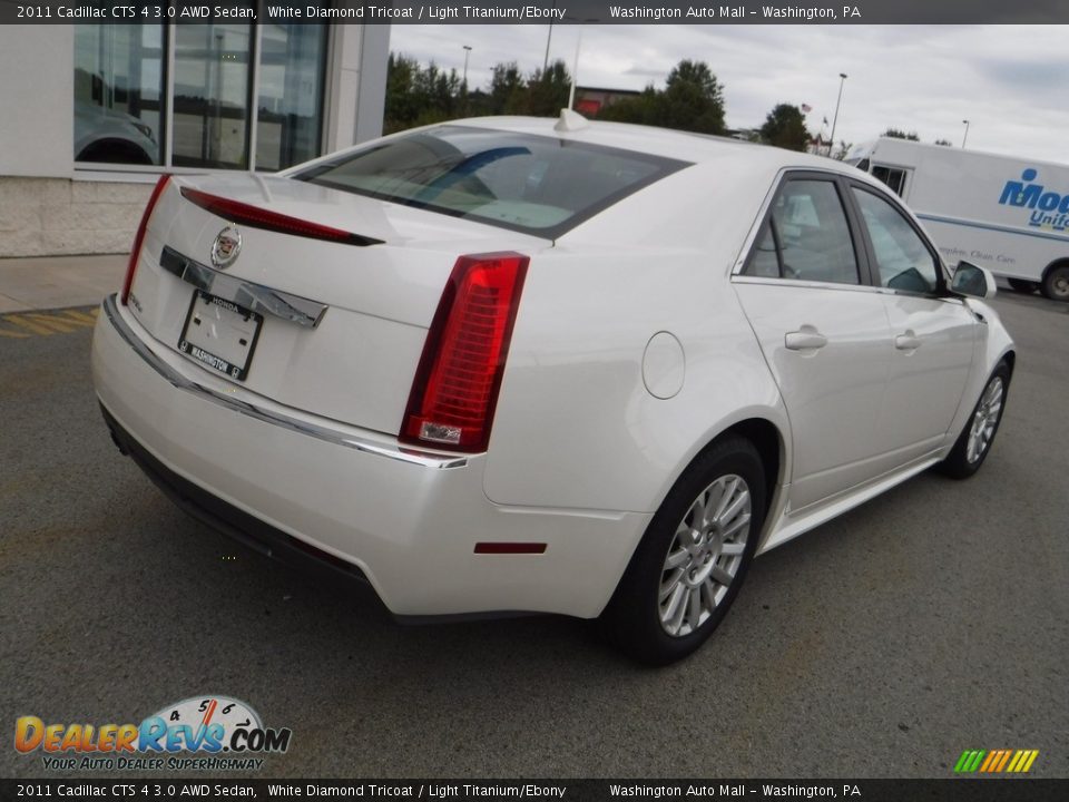 2011 Cadillac CTS 4 3.0 AWD Sedan White Diamond Tricoat / Light Titanium/Ebony Photo #11