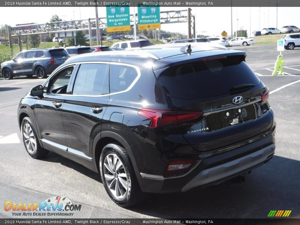 2019 Hyundai Santa Fe Limited AWD Twilight Black / Espresso/Gray Photo #8