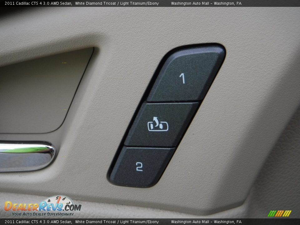 2011 Cadillac CTS 4 3.0 AWD Sedan White Diamond Tricoat / Light Titanium/Ebony Photo #16