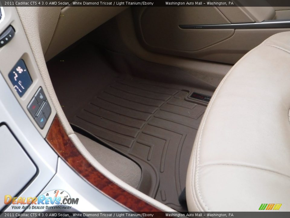 2011 Cadillac CTS 4 3.0 AWD Sedan White Diamond Tricoat / Light Titanium/Ebony Photo #21