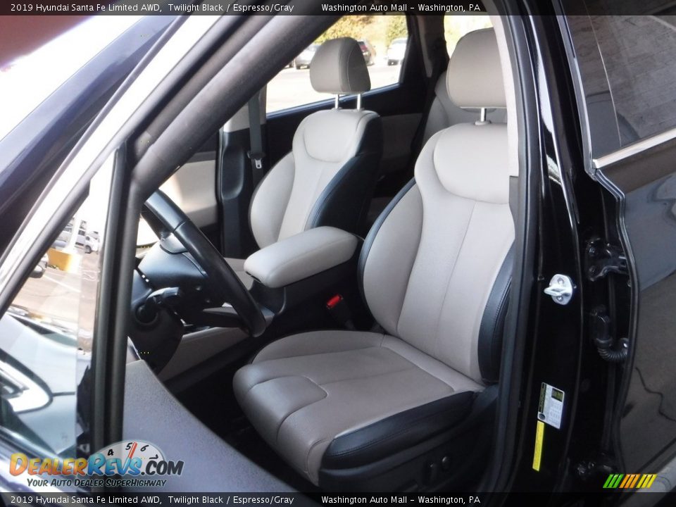 2019 Hyundai Santa Fe Limited AWD Twilight Black / Espresso/Gray Photo #15