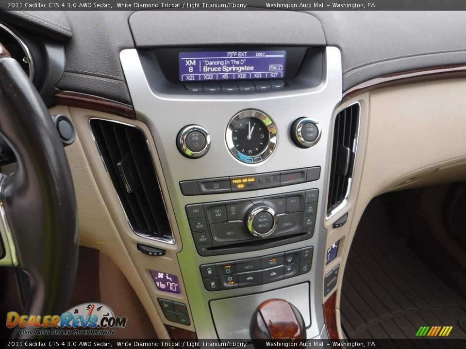 2011 Cadillac CTS 4 3.0 AWD Sedan White Diamond Tricoat / Light Titanium/Ebony Photo #22