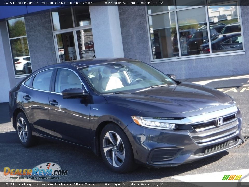 2019 Honda Insight EX Aegean Blue Metallic / Black Mocha Photo #1