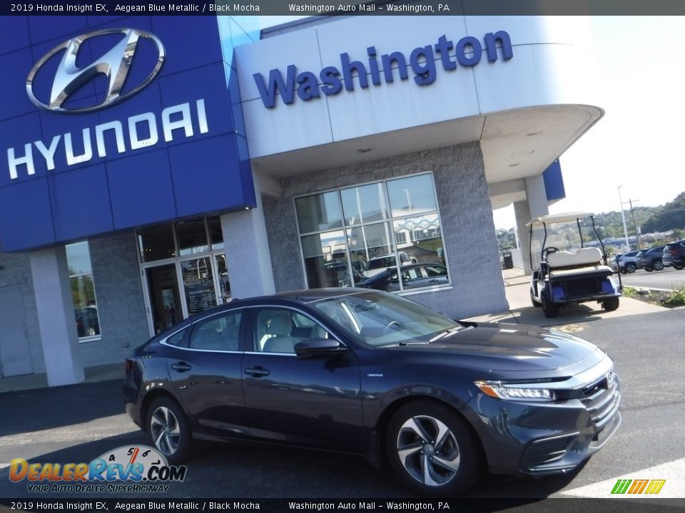 2019 Honda Insight EX Aegean Blue Metallic / Black Mocha Photo #2