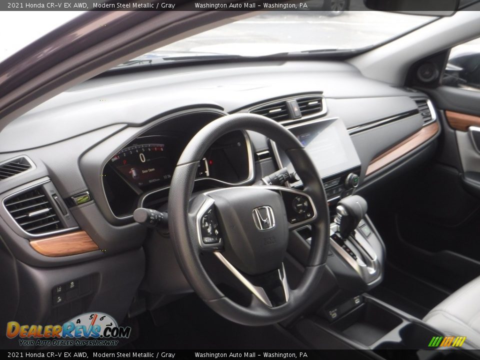 2021 Honda CR-V EX AWD Modern Steel Metallic / Gray Photo #14