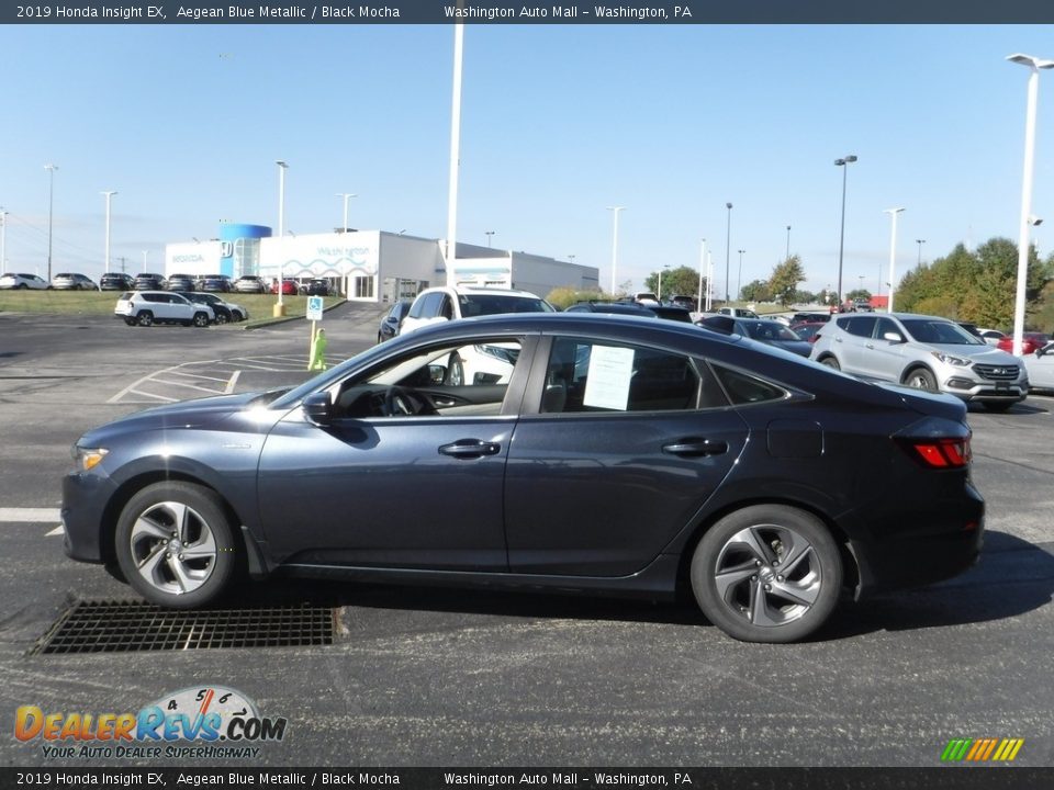 2019 Honda Insight EX Aegean Blue Metallic / Black Mocha Photo #7