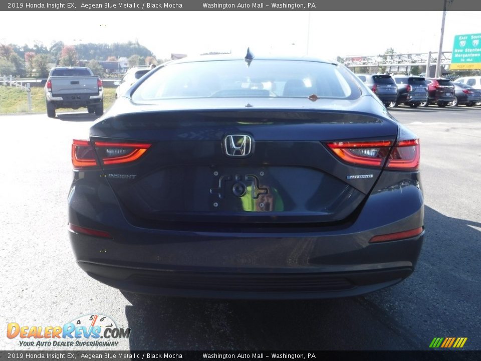 2019 Honda Insight EX Aegean Blue Metallic / Black Mocha Photo #9