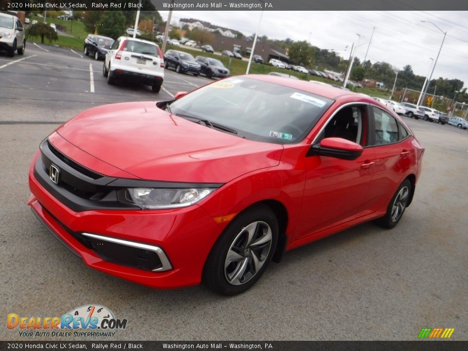 2020 Honda Civic LX Sedan Rallye Red / Black Photo #5