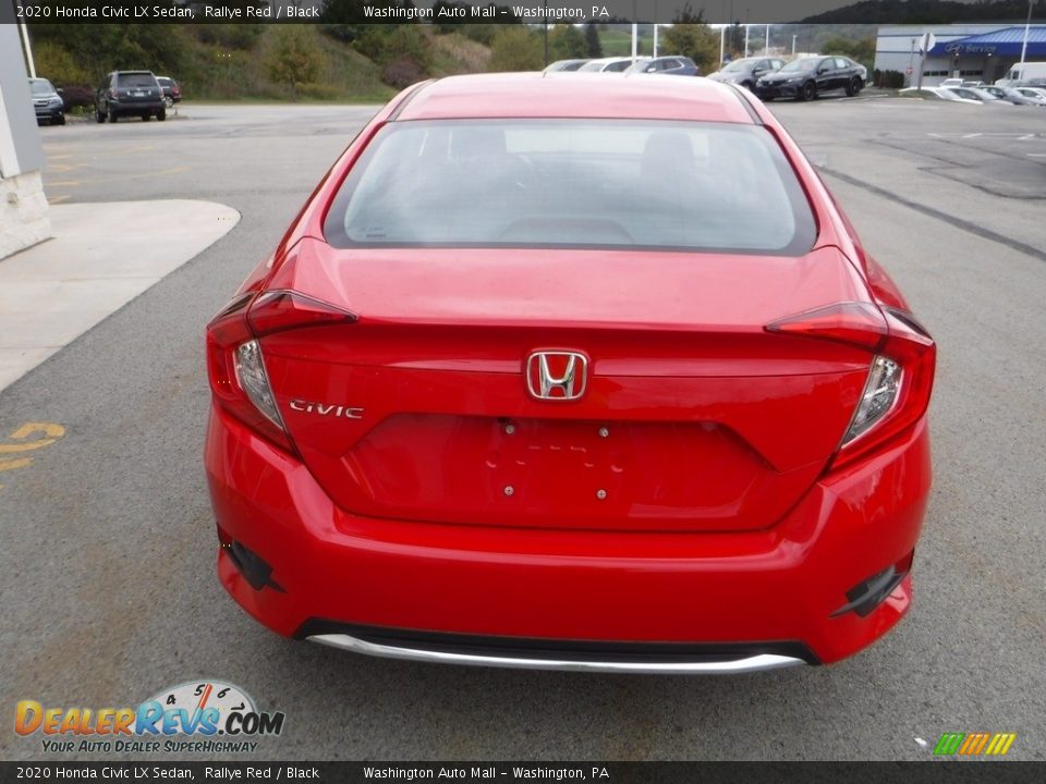 2020 Honda Civic LX Sedan Rallye Red / Black Photo #8