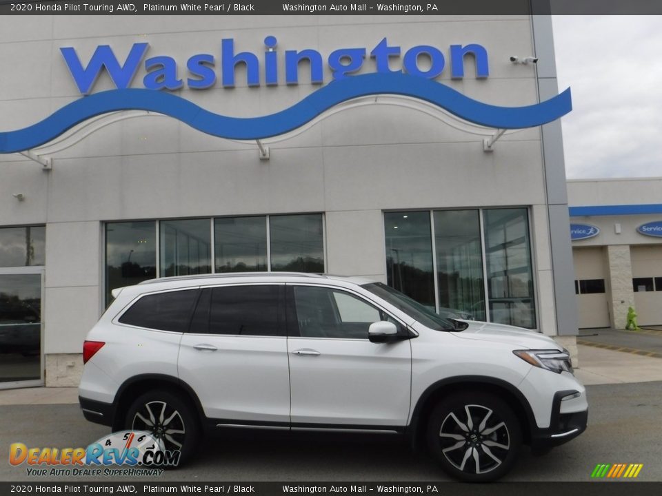 2020 Honda Pilot Touring AWD Platinum White Pearl / Black Photo #2