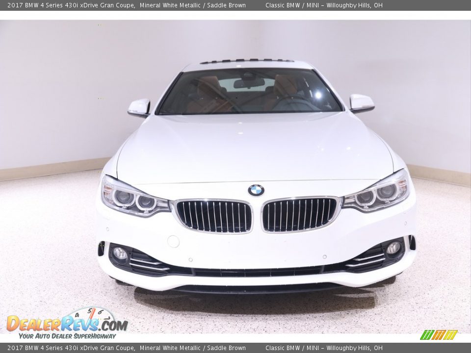 2017 BMW 4 Series 430i xDrive Gran Coupe Mineral White Metallic / Saddle Brown Photo #2