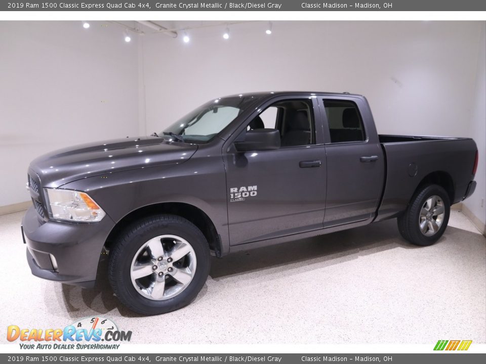 2019 Ram 1500 Classic Express Quad Cab 4x4 Granite Crystal Metallic / Black/Diesel Gray Photo #3
