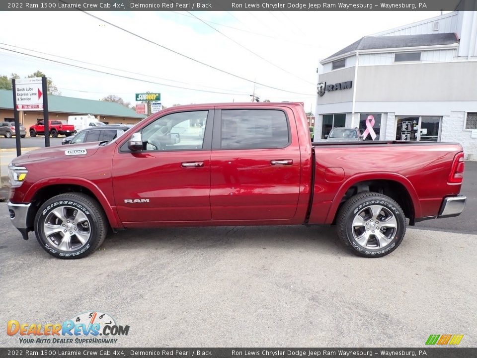 2022 Ram 1500 Laramie Crew Cab 4x4 Delmonico Red Pearl / Black Photo #2