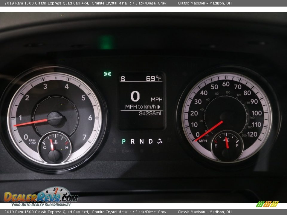2019 Ram 1500 Classic Express Quad Cab 4x4 Granite Crystal Metallic / Black/Diesel Gray Photo #8