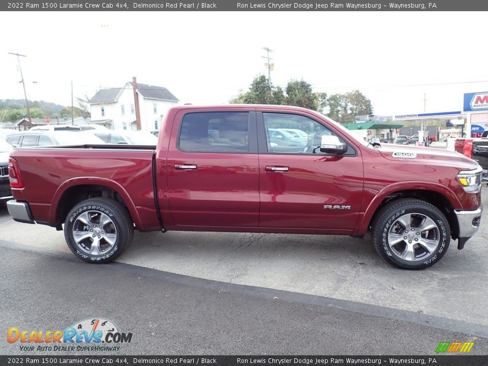 2022 Ram 1500 Laramie Crew Cab 4x4 Delmonico Red Pearl / Black Photo #6