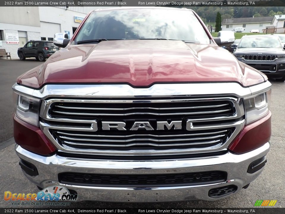 2022 Ram 1500 Laramie Crew Cab 4x4 Delmonico Red Pearl / Black Photo #8