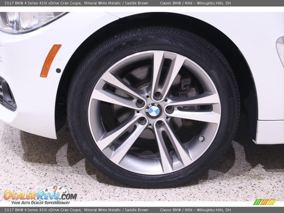 2017 BMW 4 Series 430i xDrive Gran Coupe Mineral White Metallic / Saddle Brown Photo #22