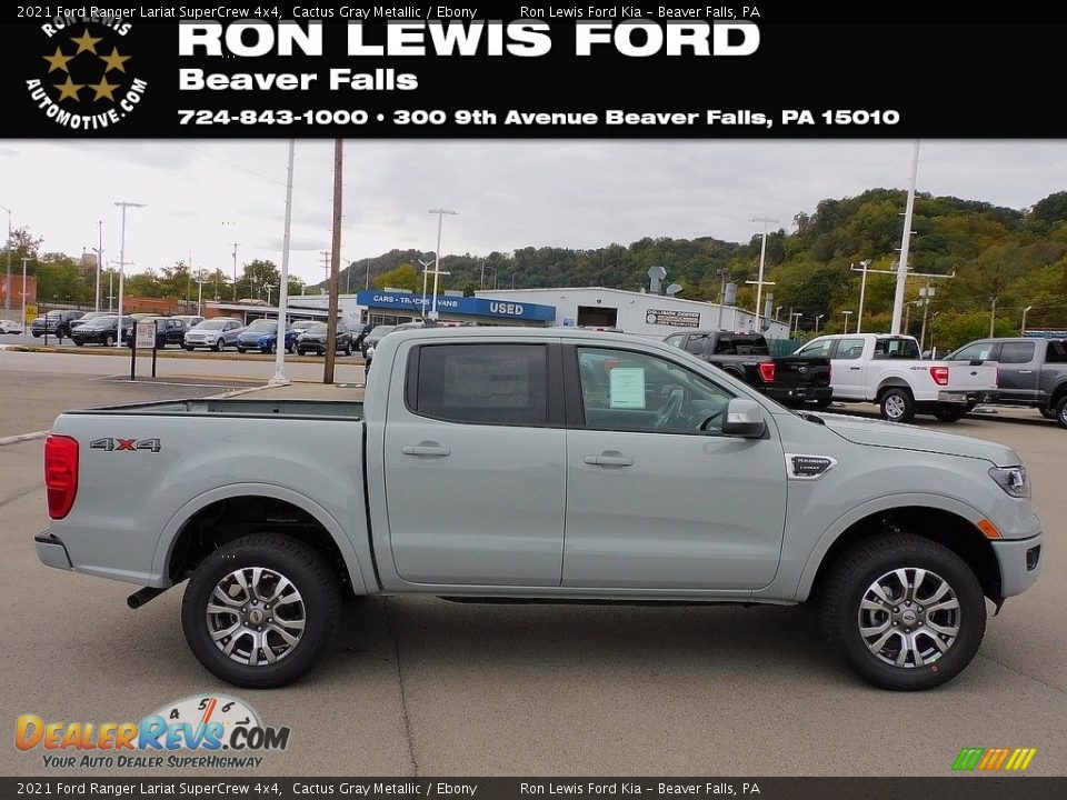 2021 Ford Ranger Lariat SuperCrew 4x4 Cactus Gray Metallic / Ebony Photo #1