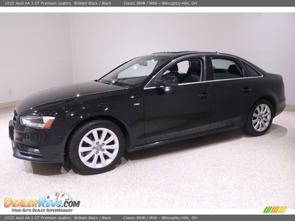 2015 Audi A4 2.0T Premium quattro Brilliant Black / Black Photo #3