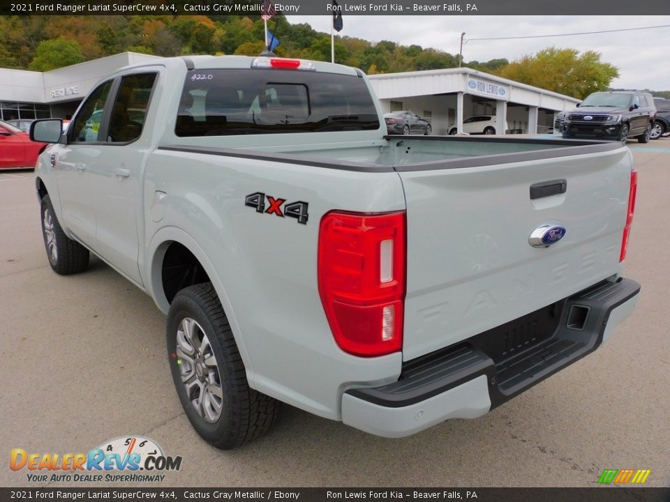 2021 Ford Ranger Lariat SuperCrew 4x4 Cactus Gray Metallic / Ebony Photo #5