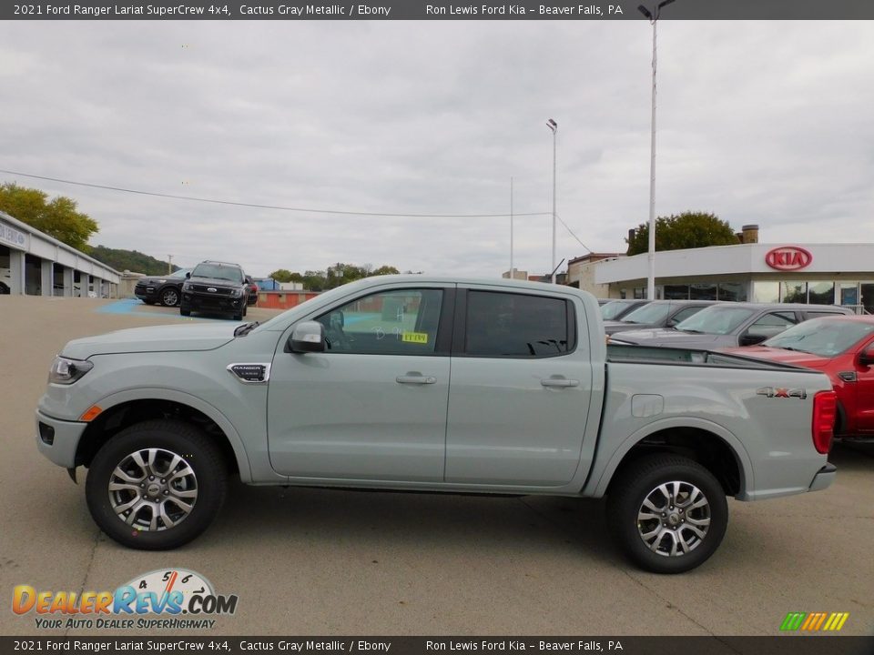 Cactus Gray Metallic 2021 Ford Ranger Lariat SuperCrew 4x4 Photo #6