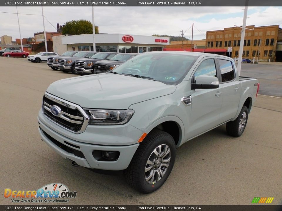 2021 Ford Ranger Lariat SuperCrew 4x4 Cactus Gray Metallic / Ebony Photo #7