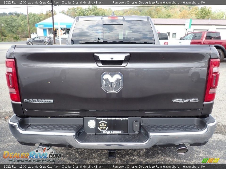 2022 Ram 1500 Laramie Crew Cab 4x4 Granite Crystal Metallic / Black Photo #4