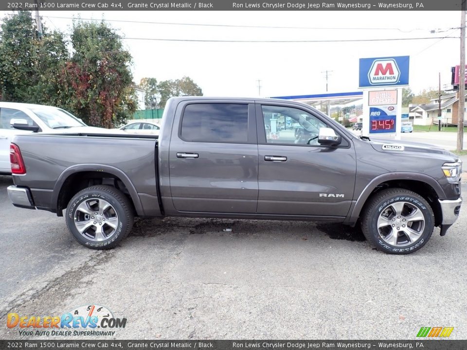 2022 Ram 1500 Laramie Crew Cab 4x4 Granite Crystal Metallic / Black Photo #6