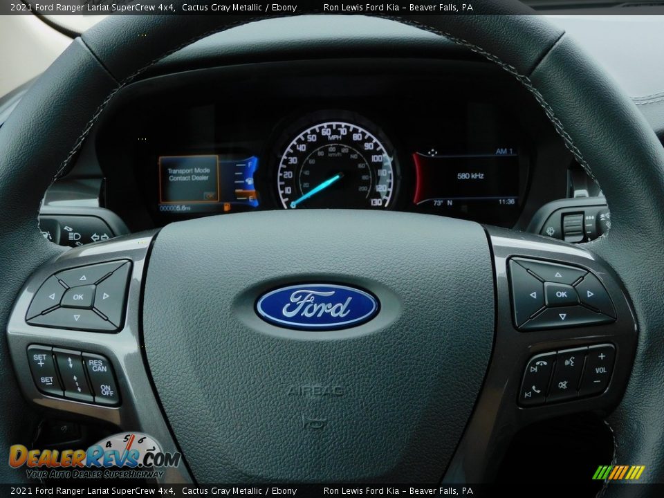 2021 Ford Ranger Lariat SuperCrew 4x4 Steering Wheel Photo #19