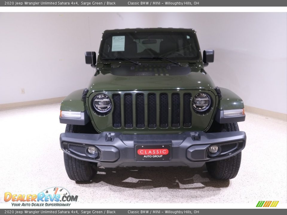 2020 Jeep Wrangler Unlimited Sahara 4x4 Sarge Green / Black Photo #2