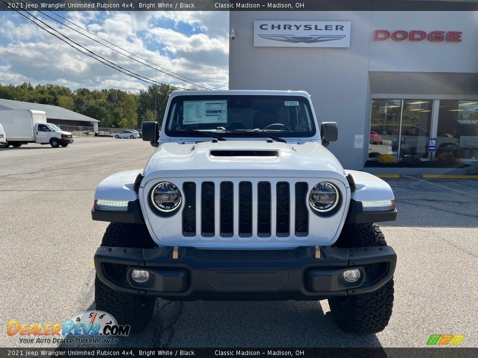 2021 Jeep Wrangler Unlimited Rubicon 4x4 Bright White / Black Photo #8