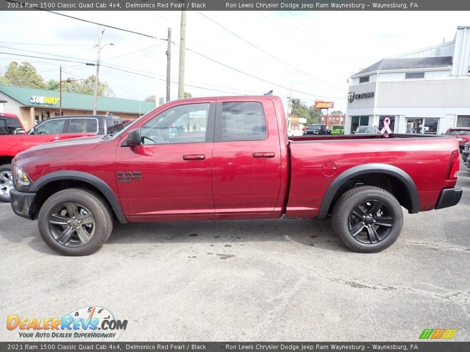 2021 Ram 1500 Classic Quad Cab 4x4 Delmonico Red Pearl / Black Photo #2