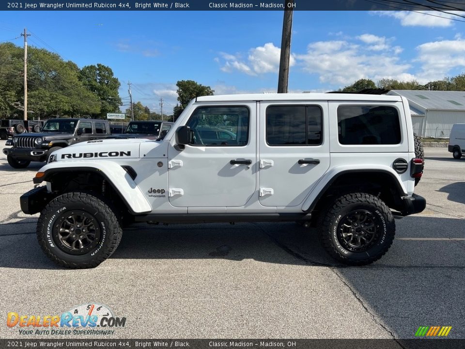 2021 Jeep Wrangler Unlimited Rubicon 4x4 Bright White / Black Photo #9