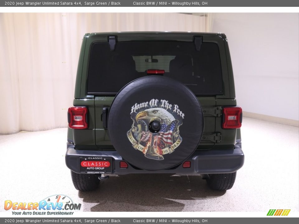 2020 Jeep Wrangler Unlimited Sahara 4x4 Sarge Green / Black Photo #18