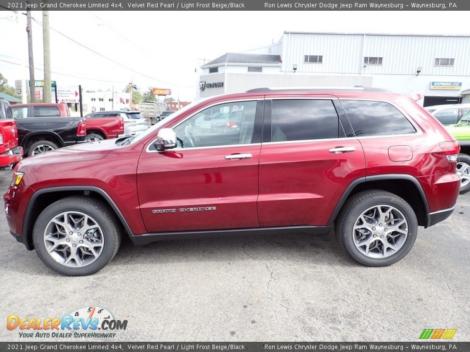 2021 Jeep Grand Cherokee Limited 4x4 Velvet Red Pearl / Light Frost Beige/Black Photo #2