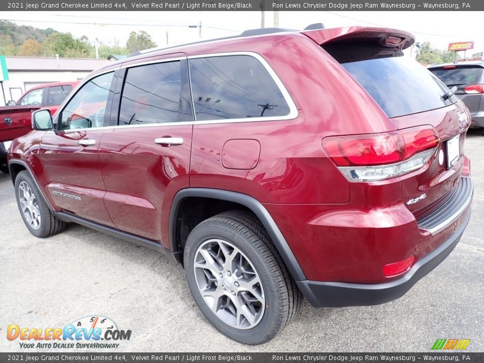 2021 Jeep Grand Cherokee Limited 4x4 Velvet Red Pearl / Light Frost Beige/Black Photo #3