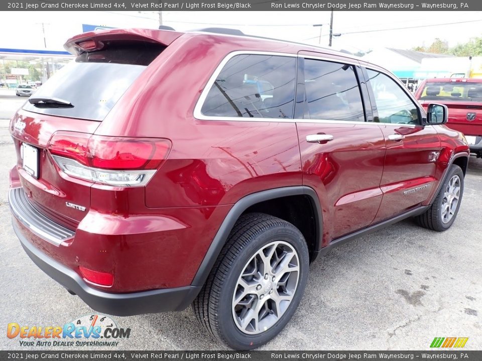 2021 Jeep Grand Cherokee Limited 4x4 Velvet Red Pearl / Light Frost Beige/Black Photo #6