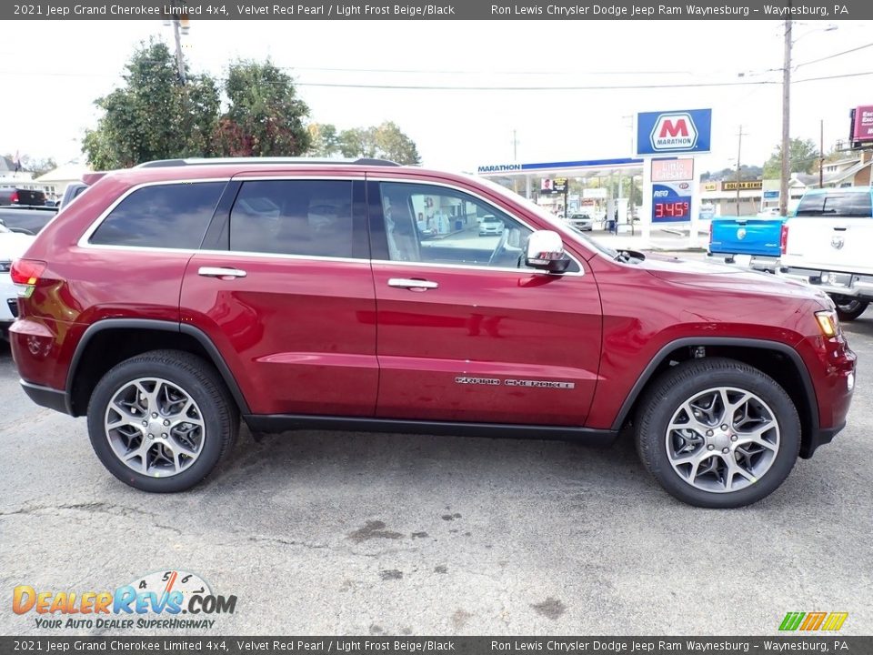 2021 Jeep Grand Cherokee Limited 4x4 Velvet Red Pearl / Light Frost Beige/Black Photo #7