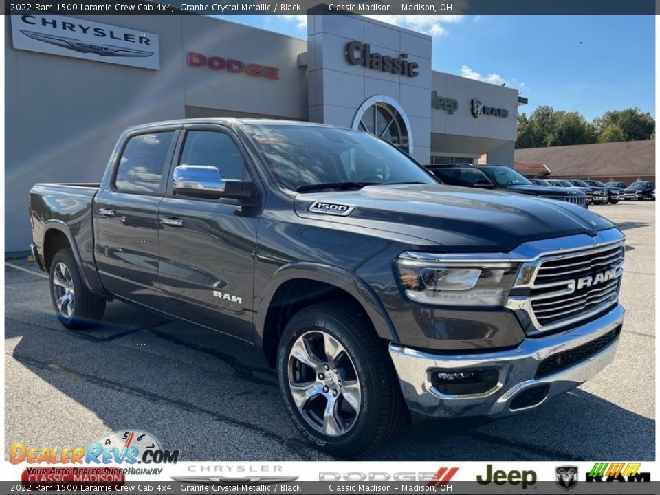 2022 Ram 1500 Laramie Crew Cab 4x4 Granite Crystal Metallic / Black Photo #1