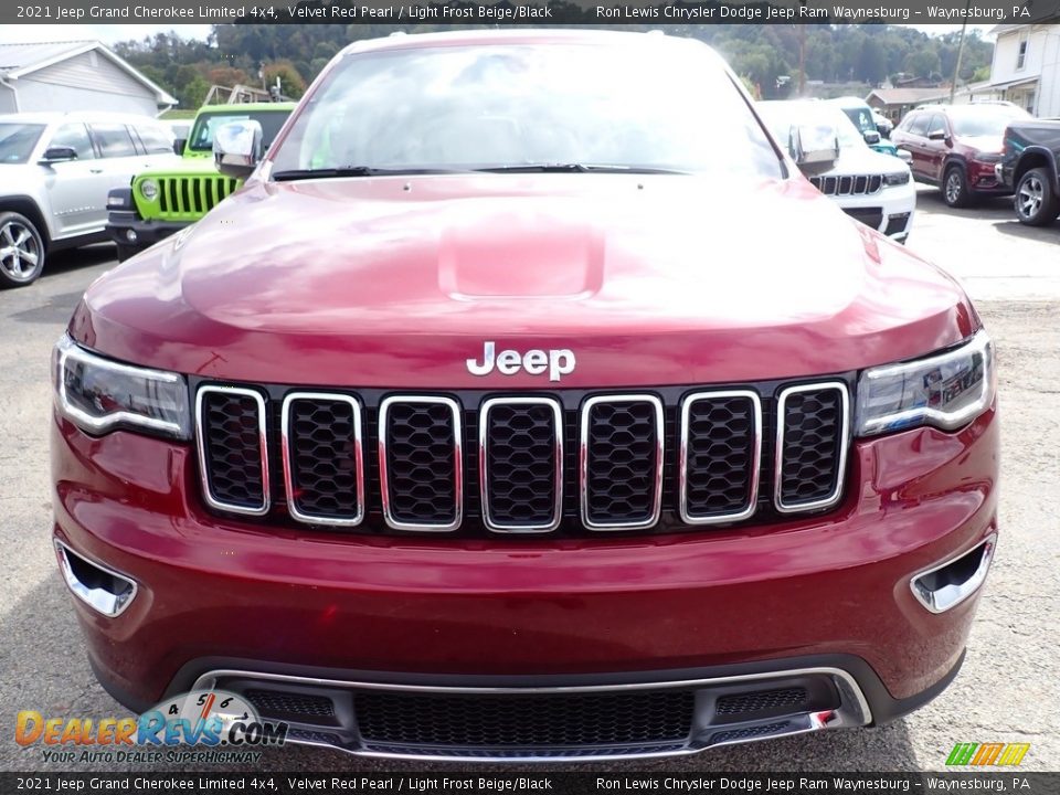 2021 Jeep Grand Cherokee Limited 4x4 Velvet Red Pearl / Light Frost Beige/Black Photo #9