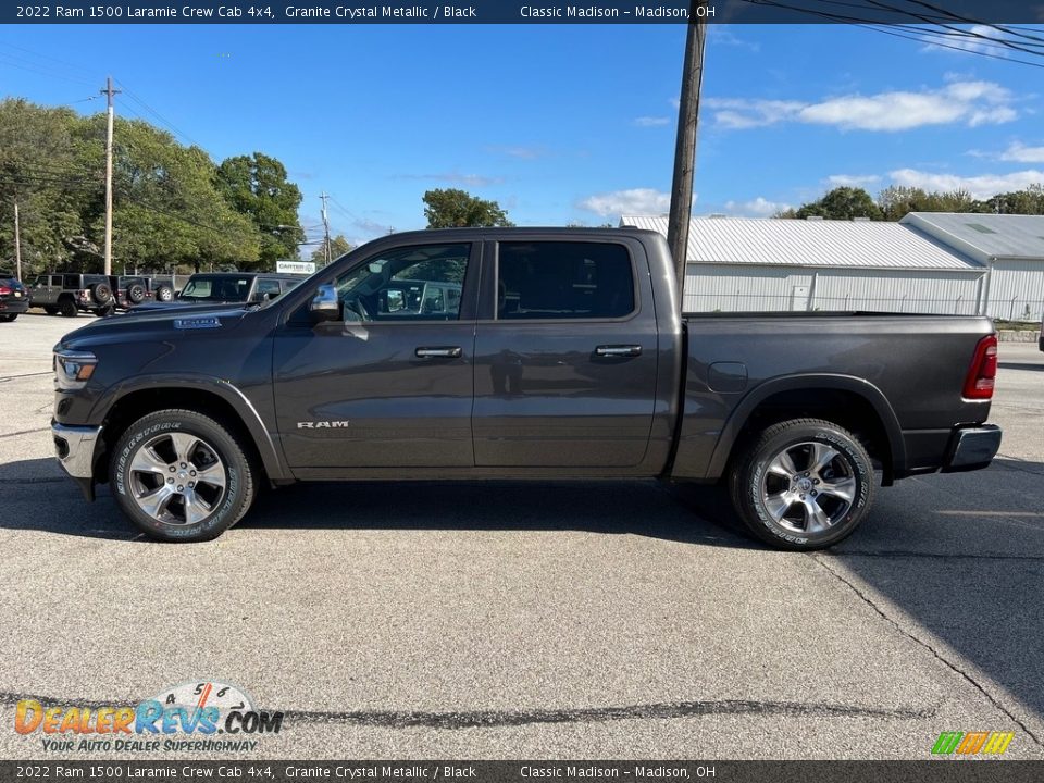 2022 Ram 1500 Laramie Crew Cab 4x4 Granite Crystal Metallic / Black Photo #8
