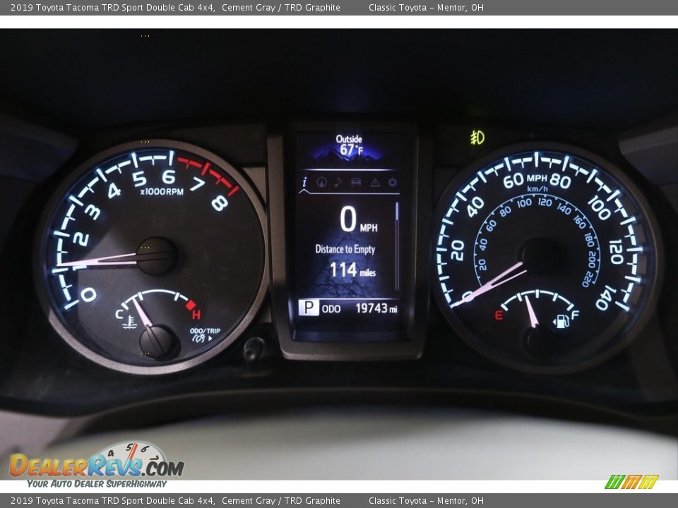 2019 Toyota Tacoma TRD Sport Double Cab 4x4 Cement Gray / TRD Graphite Photo #8