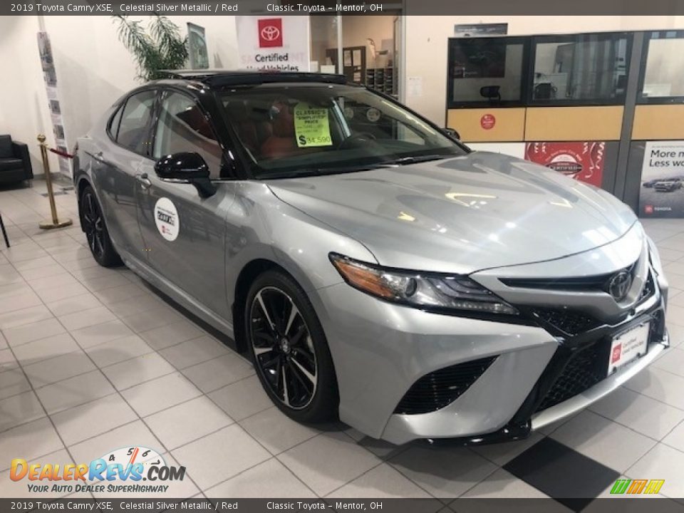 2019 Toyota Camry XSE Celestial Silver Metallic / Red Photo #1