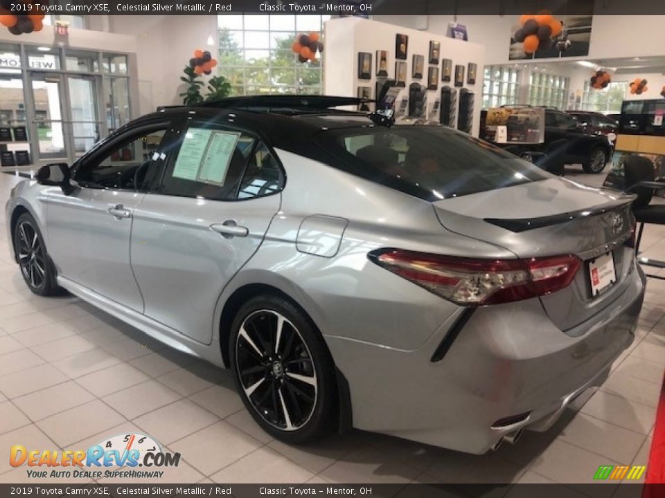 2019 Toyota Camry XSE Celestial Silver Metallic / Red Photo #3