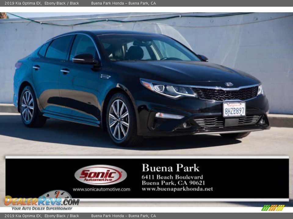 2019 Kia Optima EX Ebony Black / Black Photo #1